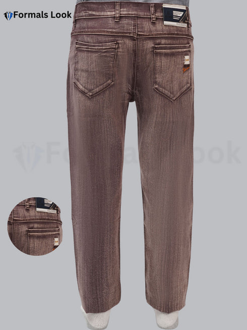 Brown Color In Stretch Jeans Pant
